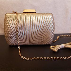 Shimmery, champagne/rose gold  Clutch Purse